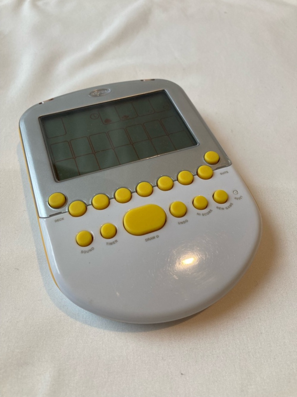 Radica Big Screen Solitaire Handheld Card Game Electronic Yellow 2008 Tested